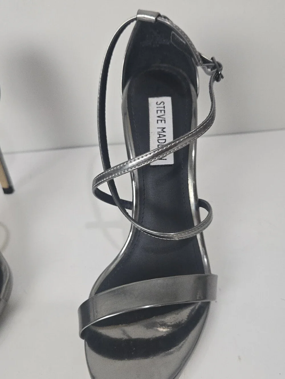 Steve Madden Gunmetal Strappy High Heel Sandals